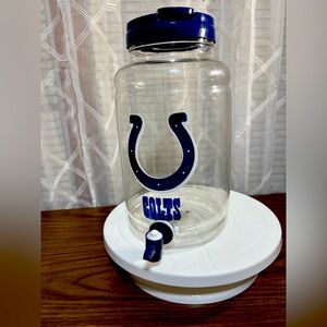 NFL Indianapolis Colts Plastic Drink Dispenser 12” 5.5”w